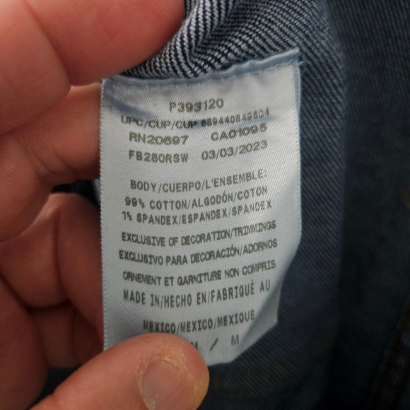 NEW Dickies Womens Boyfriend Bib Overalls Dark Wash Denim Stretch Size M - Picture 5 of 13